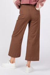 SAGE + FIG Women's Wide Leg Cropped Pants with Pockets - Comfortable and Stylish